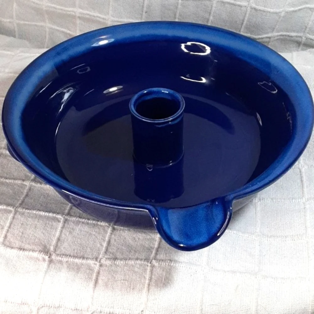Vintage Upright Chicken Cooker-Indigo Blue
